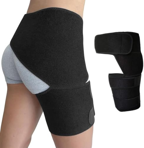 KUMSODE Bodyprox Groin Wrap, Soporte Ajustable Para El Dolor De La Cadera, Asa, Isquio-Polacos, Muslo Y Nervio Ciático