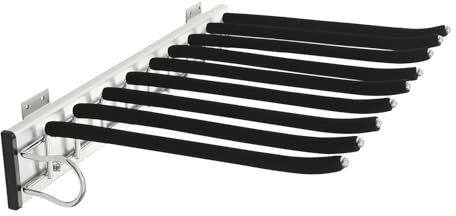 Porte-pantalons, montage latéral, peu encombrant, cintre de pantalons, cintre à vêtements, extensible, antidérapant, 9 barres pour le montage latéral, 46 x 32 cm