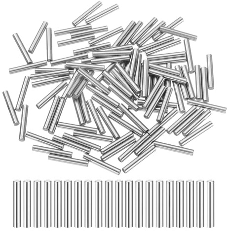 QUARKZMAN Zylinderstifte Rostfrei 2.5x20mm Spannstift, Silberton 100Stück | Passstift Metallstifte Metallstifte, Dübelstifte Bolzen Metall für DIY, Möbel, Bastelprojekte