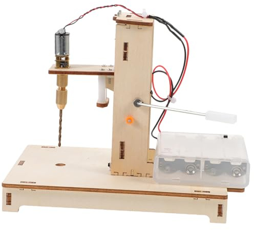 LIFKOME Mini Trapano Colonna Banco Diy Con Leva Kit Educativo Per Forature Precise Su Legno e Plastica Progetto Scientifico Te