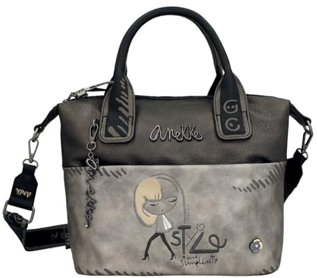 Anekke Bolso con Asa de Mano Nature Koko para Mujer | Cierre con Cremallera y Varios compartimentos | Medidas 28x26x15 cm