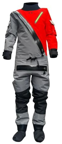 AHUFGN Trockenanzug Winter-Trockenanzüge, trockene, warme Anzüge for Erwachsene Männer, Segeln, Kaltwassersport, Schwimmen, Angeln, Kajak, wasserdichte Outdoor-Watkleidung(M)