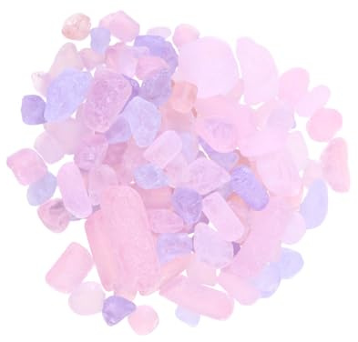 FONDOTIN Galets Aquarium Couleur Rose Pierres Naturelles Polies Décoratives pour Aquarium Poisson Gravier pour Plantes et Bricolage