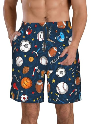 med nätfoder badshorts baseball basket fotboll hockeytryck brädshorts män bekväma loungeshorts för träning surfing gym, Board Shorts för män 4478, XL