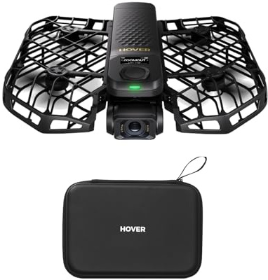 HOVERAir X1 PROMAX Drohne mit Kamera 8K, Faltbar Action Cam mit über 15 vollautomatischen Flugmodi, 42 KM/H, Fliegen überall mit OmniTerrain, Rückkollisions-Erkennung (Standard&Combo Case)