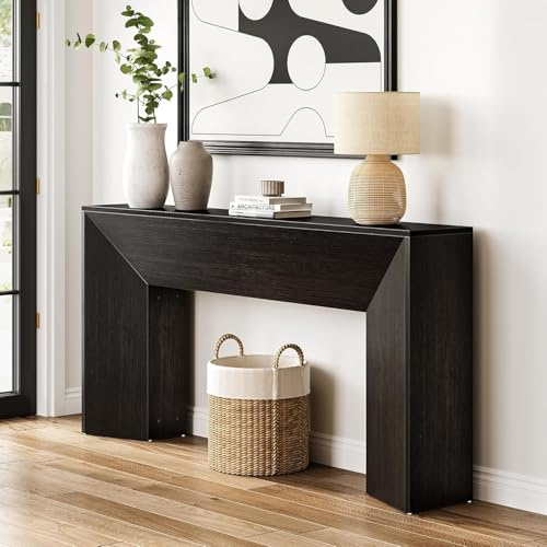 Tribesigns Konsolbord, extra långt korridorbord 160 cm bakom soffan, smala träkonsolbord för entré eller hall, moderna accentmöbler för vardagsrum, entré, enkel montering