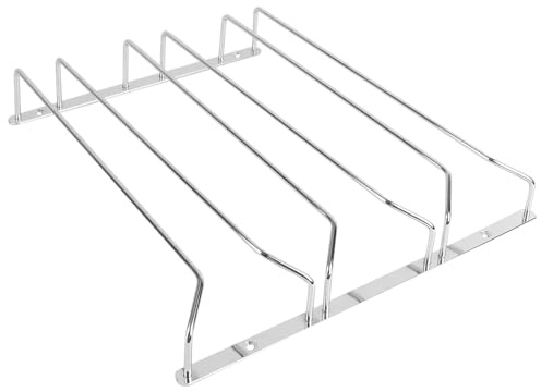 Angoily Portavasos Colgante para Vino Tinto de Acero Inoxidable, Soporte para Copas de Vino 3 Niveles, Estante Invertido para Almacenamiento en Cocina, Bar y Restaurante