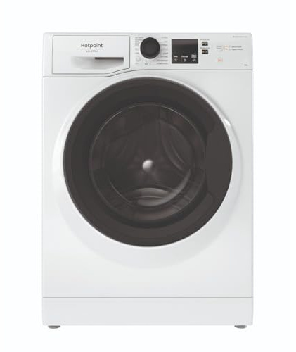 Hotpoint - PNS825CFR Lave-linge Hublot Posable - Capacité 8kg - Chargement Frontal, Moteur BPM, 1200 tr/min - Programmes Anti-allergie et Hygiène Vapeur, Affichage Digital, Départ Différé - Blanc