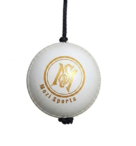 Mozi Sportsträng, hårda syntetiska cricketbollar – utveckla hand-öga-koordinering, hängande boll för övningsvikt 156 g