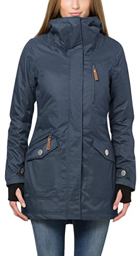 Berydale Parka da donna impermeabile e antivento, Donna, Blu marino, L