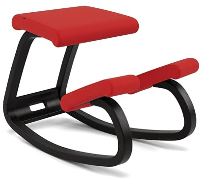 Variable, Original Kniestuhl, Design von Peter Opsvik - Schwarz/Rot