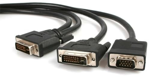Startech.Com Cavo Splitter Video Dvi-I Maschio a Dvi-D Maschio e Hd15 VGA Maschio da 1.8 M