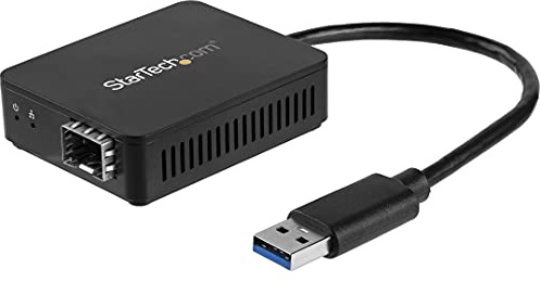 StarTech Convertisseur USB 3.0 vers Fibre Optique Gigabit, SFP ouvert | Adaptateur réseau USB, Multimode MMF, Monomode SMF, Trames étendues, Compatible MSA