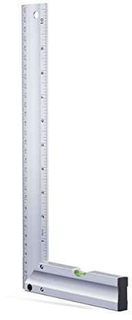 Gunpla Aluminum Try Mitre Square with Spirit Level Framing Carpenter Right Angle Engineer Combination Measuring Square 300mm/12 inch