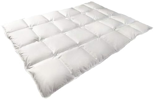 Mayaadi-Home warme Daunendecke 200x200 cm | 2400g Bettdecke, 70% Gänsedaunen 30% Federn | 100% natürliche Baumwolle | Made in Europe | Steppdecke geeignet für Allergiker | HS87