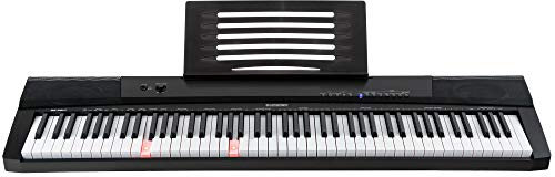 McGrey BS-88LT Leuchttasten-Keyboard - Einsteiger-Keyboard in Stagepiano-Optik mit 88 Leucht-Tasten - 146 Klänge - Split-, Dual- und Twinova-Funktion - inklusive Sustain-Pedal - schwarz