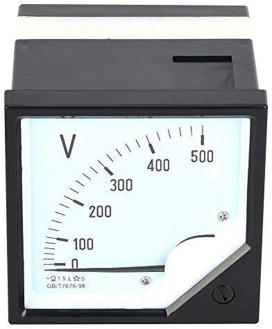 AC 0-500V Voltmètre à panneau, Appareils de mesure Voltmètres carré Voltmètre analogique Compteur à aiguille pour les dispositifs de commande électroniques