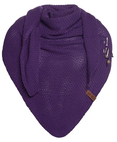 Knit Factory - Coco Trekantssjal - Purple - 190x85 cm