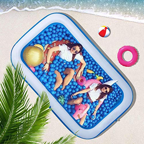 Fayelong Inflatable Swimming Pool Family Full-Sized Kiddie Blow up Pool for Toddlers, Kids & Adults Above Ground Lounge Pool with Electric Air Pump for Garden, Backyard Water Party (3.6m/3Layers)