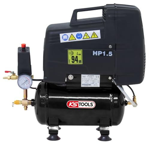 KS Tools - 165.0801 - Compresseur à air sec 6L - 8 bar - 220 V MONO