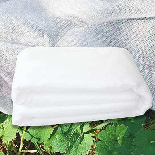 Abimars Garden Fleece 30gsm, 2m x 5m Horticultural Fleece for Plants, Plant Fleece Frost Protection, Non-Woven Fabric Cover Frost Protection for Plants