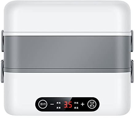 GQYYS Gamelle Chauffante Lunch Box Electrique 2L Acier Inoxydable Lunchbox Amovible Portable Boîte Chauffante Repas pour Maison Bureau Voiture Pique-Nique