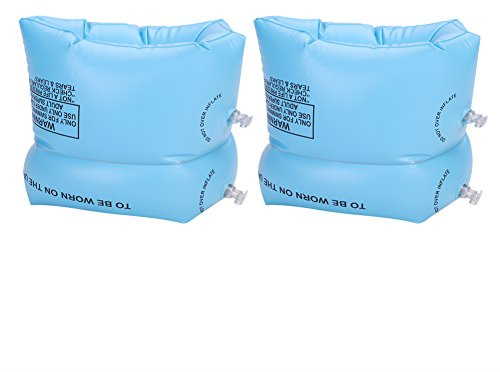 Kids Inflatable Swim Arm Bands Safety Swimming Floats Swim Arm Floats Swim Roll Up Sleeves Floats Sleeves Swim Learning Water Wings Arm Ring Tube Armlets Swim Training Aids for Boys Girls 2-8 Years