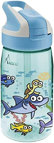 LAKEN Summit Sea Friends - Borraccia per acqua, 0,45 l, unisex, blu, taglia unica