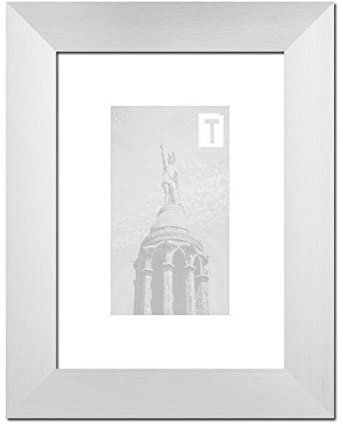 Aluminium-Bilderrahmen Zoe Silber 50 x 70 cm Echtglas Antireflex 2mm breit stabil