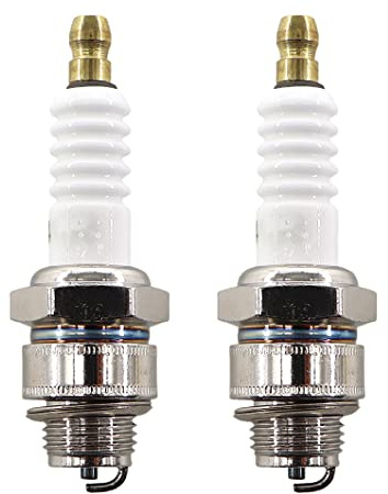 MCHNIC 2x Zündkerze für Briggs & Stratton 3,5-6,5 PS Motoren Rasenmäher 450 550 625 650 675 Quantum Series Ersetzt Champion RJ19LM, NGK BR2LM