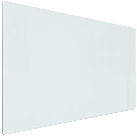 vidaXL Kaminofen Glasplatte Kaminplatte Kaminglas Ofenglas Bodenplatte Funkenschutzplatte Glasbodenplatte Kaminbodenplatte Rechteckig 80x50cm