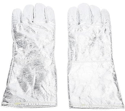 Guantes de Soldadura Aluminizados, Guantes Resistentes Al Calor, Guantes a Prueba de Fuego, Guantes de Trabajo de Seguridad para Fundición de Metales