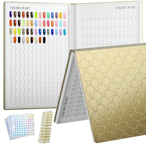 Vnjaoi 308 Couleurs pour Ongles 360 Conseils Carte Couleurs Professionnel Exercice Peinture Livre Design