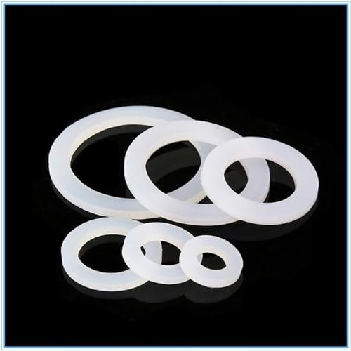 Gummischeibe, Gummidichtung, O-Ring-Dichtungsscheibe, 10 Stück O-Ringe, Warmwasserbereiter-Dichtung, Silikondichtung, Avirulent Insipidity, 1/2 Zoll, 3/4 Zoll, 1 Zoll, Silikondichtungen, Gummi (Größe: