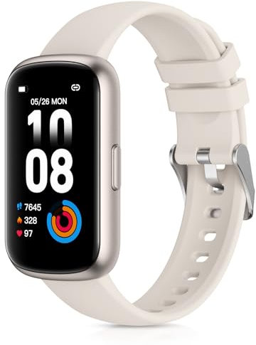 TIFOZEN Fitness Tracker with 24/7 Heart Rate, Sleep Tracker, 3ATM Waterproof Fitness Watch/Activity Tracker/Pedometer, Smart Watch for Women Men with Calorie/Step Counter for Android & iOS, Starlight