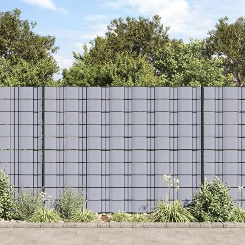 ShGaxin Gartenzaun-Sichtschutz, Sichtschutzzaun, Sichtschutz Zaun, Dichtzaun, Gartenzäune, Gartensichtschutz, Zäune Für Garten, PVC 70×0,19 m Hellgrau