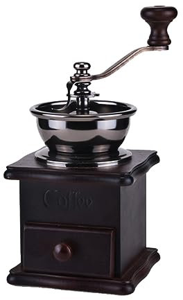 Cabilock Molinillo De Café Manual Estilo Vintage De Madera Para Moler Granos De Café Oscuros Para Uso Casa o Cafetería