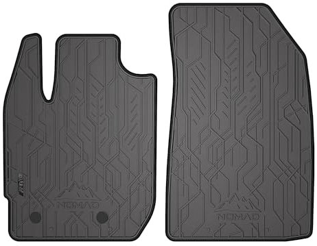 MOTOS Gummimatten vorne passend für Dacia Duster II 2017-2021 erste Sitzreihe Robuste und flexible Fussmatten Auto, kompatibel mit Befestigungssystem, Eingebaute Stopper, Praktische Ränder, Rutschfest