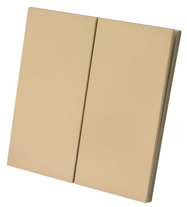Interruptor de pared empotrado de 2 módulo, interruptor simple, diseño plano sin marco Dorado ABS 10A 250V - Para hogar y oficina - WESA
