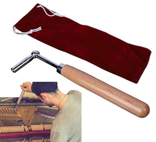Klavier-Stimmgerät | Klavierreparaturwerkzeug – allgemeines Musikinstrument-Teil mit Holzgriff für Violinenteile, Gitarre, Bass