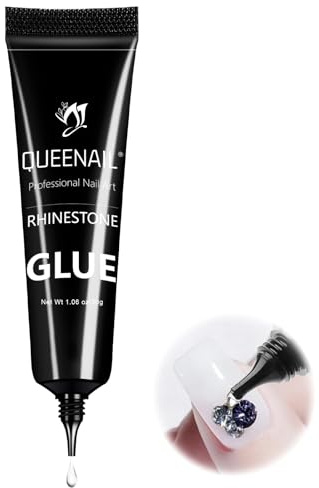 30g Colle à Ongles Strass, Ongle Nail Art Gel de Colle Strass, Séchage Rapide Adhésion Puissante, Rhinestone Glue, Pour 3d Gel Nail Art Design