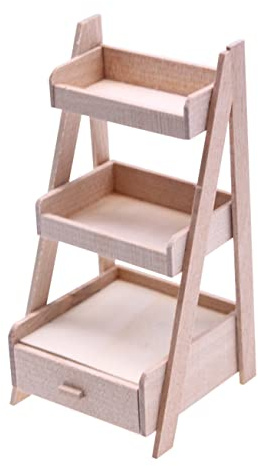 ERINGOGO Mini Wooden Miniature Flowerpot Shelf Plant Stand for Dollhouse Indoor Micro Landscape Gardening Decorative Accessories Lightweight and Space Saving