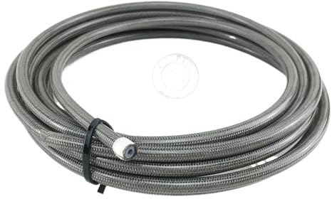 Raccords de Ligne de Frein Tuyau de frein tressé en acier inoxydable PTFE pour moto AN3, 5 m/lot, tuyau hydraulique en PTFE(PTFE silver)