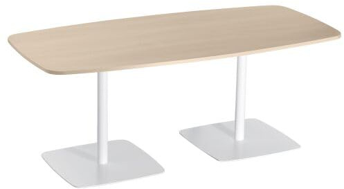 Table de réunion/restauration 8 places L 190 x P 90 cm (Chêne clair)