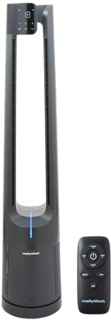 Morphy Richards Flexifreeze 42 Bladeless Tower Fan & Air Purifier, Remote Control, Air Quality Indicator, HEPA 13 Filter, For Home, Bedroom, Office, Better Sleep & Allergies, 823875