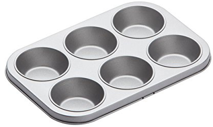 KitchenCraft Non-Stick 6-Cup Muffin Tray, 27 x 18.5 cm (1.5 x 7.5)
