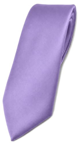 TigerTie schmale Satin-Krawatte unicolor, 150x6 cm, für Business, Hochzeit und Feier