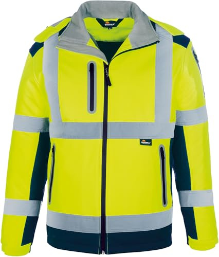 TRIUSO Winter Warnschutzsoftshelljacke in gelb in Größe 5XL
