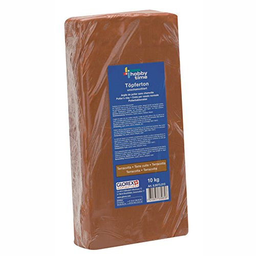NEU Glorex Töpferton unschamottiet 10kg terracotta