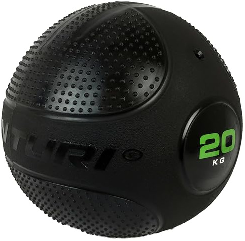 Tunturi Slam Ball, Medizinball in Gewichten von 20 kg, Krafttraining mit Gewichtsball und Functional Training